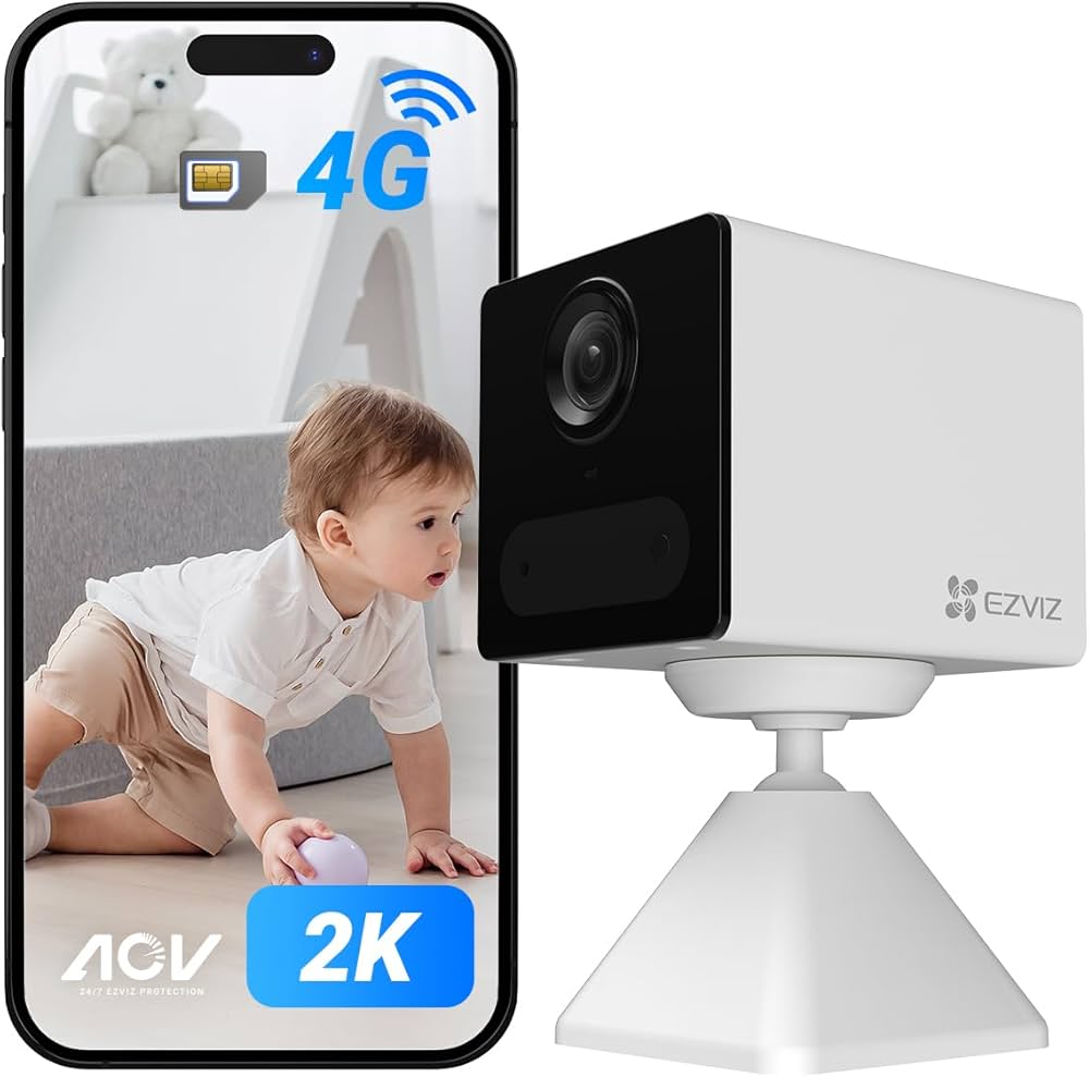 كاميرا EZVIZ CB2 4G الذكية – بطارية مدمجة واتصال 4G